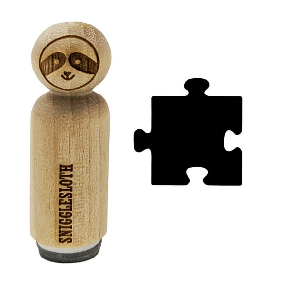 Puzzle Piece Solid Rubber Stamp for Scrapbooking Crafting Stamping - Large 1-1/4 Inch