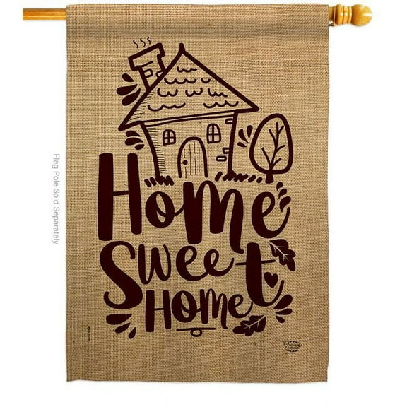 Ornament Collection H192193-BO 28 x 40 in. Home Sweet Life Double-Sided Decorative Vertical House Flags - Decoration Banner Garden Yard Gift
