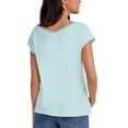 thumbnail image 2 of ellos Women's Plus Size Crochet Trim Tee - 26/28, Seamist, 2 of 4