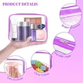 thumbnail image 4 of Neceser TISRATOK de PVC transparente, 24 unidades, para viajes, color morado, tamaño mediano, 4 of 6
