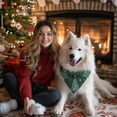 thumbnail image 4 of Dog Bandana 1 Pack,Dark Green Christmas Tree Pattern Bandanas for Dogs,Cat Bandana,Small/ Large Dog Bandana 2 Size,Dog Bandanas Girl Boy, 4 of 6