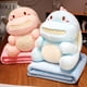 thumbnail image 2 of 3 en 1 Kawaii dinosaurio calentador de manos almohada manta de peluche suave Animal relleno almohada para siesta juguetes de invierno para niños niñas regalo zhangyuxiang LED, 2 of 2