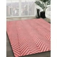 thumbnail image 3 of Ahgly Company Machine Washable Indoor Round Transitional Grapefruit Red Area Rugs, 8' Round, 3 of 7