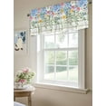 thumbnail image 6 of Blue Spring Floral Curtain Valances for Windows, Summer Botanical Pastoral Wooden Kitchen Valance Window Treatment, Light Filtering Block Curtains for Bathroom/Bedroom/Living Room 60'' x 18'', 6 of 9