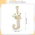 thumbnail image 2 of Colgante de letra Uxcell en oro chapado con circonitas cúbicas, colgante inicial monograma, joyería de nombre para hombres y mujeres DIY, 2 of 6