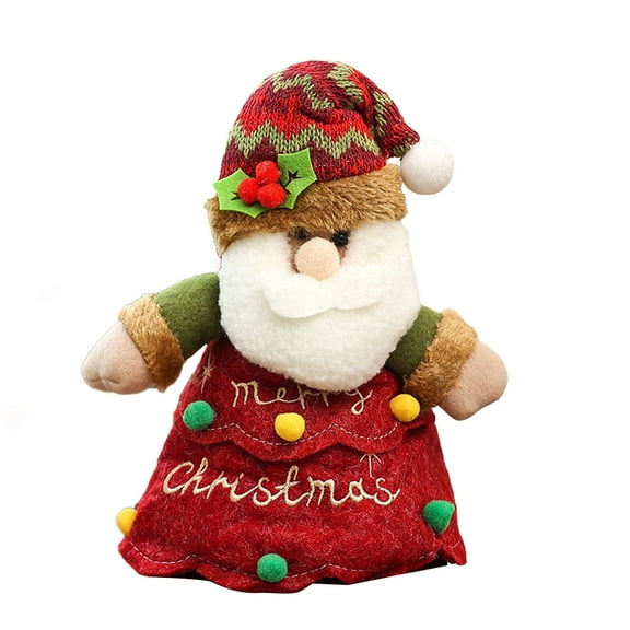 KGJQ Reusable Santa Claus Candy Bag Reusable Christmas Gift Bag Set Santa Claus Snowman Reindeer Design 3d Embroidery Holiday Candy Pouch for Festive