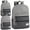 Gray, variant on 24 Pack of Bulk Wholesale 17 Inch Multi Pocket Backpacks with 2 Front Zippered Accessory Pockets and Large Main Compartment for Travel and Commuting in Gray