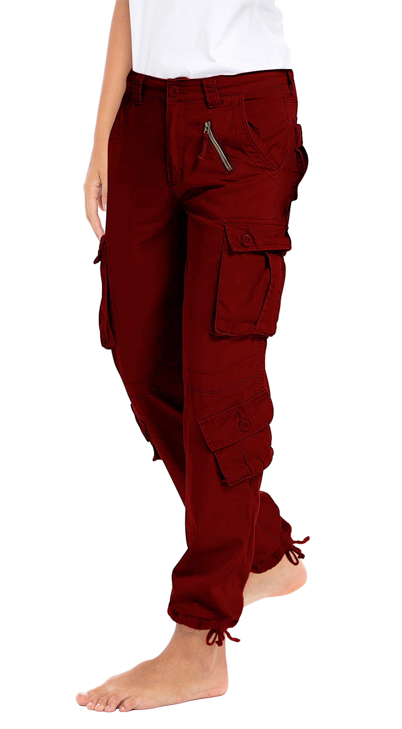 SKYLINEWEARS Women's Combat Cargo Tactical Work Trousers Wild 8 Pocket