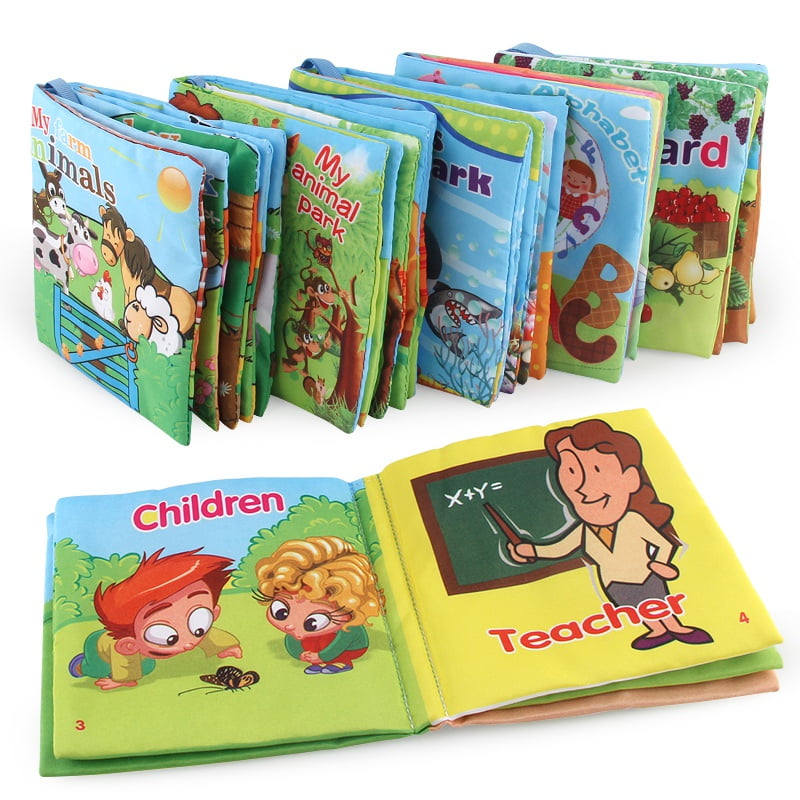Baby Fabric Activity Crinkle Books Soft for Infants Baby