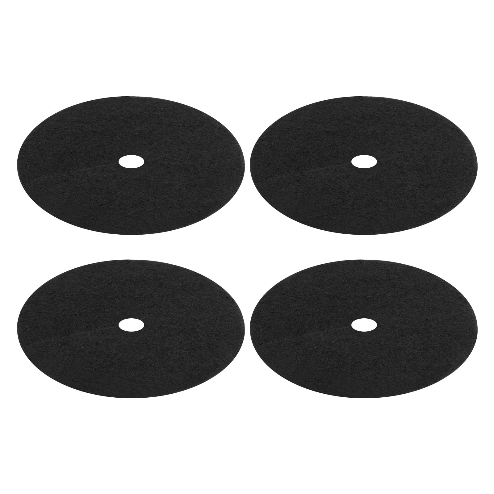 Uxcell 4 Pack Non Woven Tree Cover Rings,28.3 Inch Weed Fabric Cover,Apply To Tree Mulch Ring(Round Black)