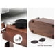 thumbnail image 5 of Base de madera para cafetera espresso de cocina, accesorios para cafetera, tapete para apisonar, soporte para café 2 agujeros 58mm, 5 of 6