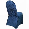thumbnail image 2 of Velvet Spandex Banquet Chair Cover Navy Blue, 2 of 5