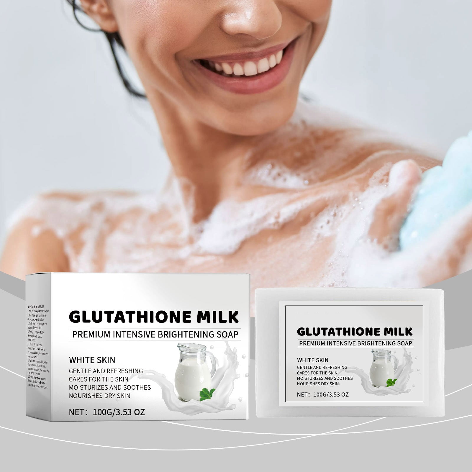 aplb glutathione niacinamide facial cleanser 80ml LA Organo Glutathione Haldi Chandan Skin Lightening & Brightening Soap  (Pack of 3) 300g main image 0