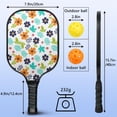 thumbnail image 3 of Pickleball Paddles Set,Pioneer Flower Floral Print Pattern Fiberglass Surface Pickleball Racket Set with 2 Indoor Outdoor Pickleball Balls and Pickleball Bag,Pickle-ball Equipment, 3 of 6