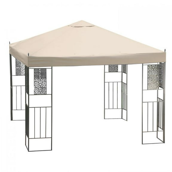 Garden Winds Custom Fit Replacement Canopy Top Cover Compatible with The Coral Coast Bloom SUNR039, L-GZ494PST-E  10' x 10' Gazebo - Upgraded Performance RipLock 350 Fabric