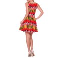thumbnail image 2 of Women's Chevron Printed Fit and Flare Mini Dress, 2 of 2