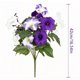 thumbnail image 3 of Flores Artificiales Ramo de Petunias Falsas de 7 Ramas Decoración de Jardín Exterior Resistente a los Rayos UV en Blanco y Púrpura para Balcón Porche Patio Paisajismo, 3 of 5