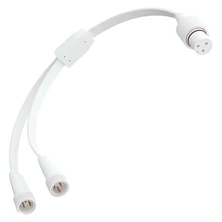 GJX 1 Female to 2 Male Y-Splitter for Govee Permanent Outdoor Lights,Y-Shaped Extension Cable Compatible with Govee H705A H705B H705C 3 Pin Permanent Outdoor Lights