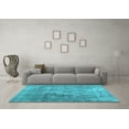 thumbnail image 3 of Ahgly Company Indoor Square Abstract Light Blue Contemporary Area Rugs, 8' Square, 3 of 4