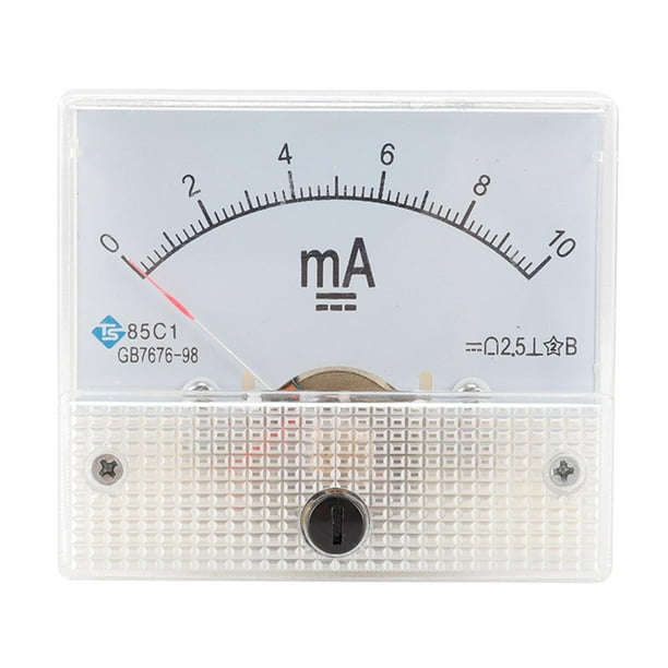 Probador de Amperímetro Macarena medidor de Corriente Rectangular Montado en panel clase 2 10 MA