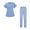 Bleu Ciel P, variante sur Ensembles de Sarraus pour Femmes Haut de Sarrau et Pantalon pour Salle d'Opération Toiletteur pour Animaux SPA Lac