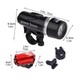 thumbnail image 3 of kurtrusly Bike Front Rear Light Set LED Headlight Flashlight Taillight Set Night Cycling Bicycle Lamp Kit, 3 of 8