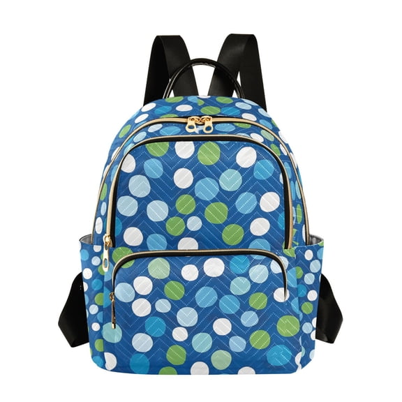 FORMRS Mini Backpack Purse for Women Travel Daypack Casual Shoulder Bag, Blue Dots