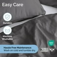 thumbnail image 7 of CGK Linens 3-Piece Premium Duvet Cover Set - King Size Soft Comforter Cover With Zipper & Matching Pillowcases, Dark Grey, 7 of 7