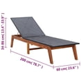 thumbnail image 2 of vidaXL Sun Lounger with Table Poly Rattan and Solid Acacia Wood, 2 of 10