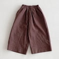 thumbnail image 2 of JFOPQVSM Cotton and Linen Long Pants Toddlers and Baby Girls' Wide Leg Pull-on Pant (6M-6Y), 2 of 9