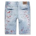 thumbnail image 2 of Jordan Craig Men Vegas Striped Denim Shorts (Fire Red), 2 of 2