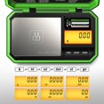 thumbnail image 2 of UNIWEIGH Digital Pocket Scale 200g/0.01g, Digital Scale Grams, Jewelry Scale, Coins Scale with 50g Cal Weights for Powder, (Battery Included)-Fluorescent Green, 2 of 6