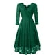 thumbnail image 5 of Vestido de Fiesta Vintage de Manga Larga Con Empalme de Encaje de Calavera de Patchwork Para Mujer Odeerbi  ODB115022, 5 of 5