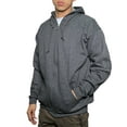 thumbnail image 3 of Fruit of The Loom Men's Fleece Zip Hooded Sweatshirt 2 Pockets Relaxed Fit Sizes S-4XL - Charcoal Irregular, 3 of 4