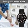 thumbnail image 4 of Watches for Women Ultra-Thin Waterproof Nurse Watch with Silicone Band,Military Time Luminous Easy Read Dial Watch Birthday Gift for Women Men, 4 of 8