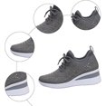 thumbnail image 4 of Fashion Rhinestone Sneakers for Women's - 2026 Casual Mesh Slip On Walking Shoes Breathable Glitter Sneaker, 4 of 5