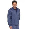 thumbnail image 6 of Dickies Advance Medical Scrubs Warm Up Jacket for Men Zip Front Moto DK315, S, D Navy Twist, 6 of 7