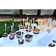 Crown Display 40 Clear Plastic Mini Square Dessert Cups - 3.6 oz