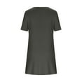 thumbnail image 5 of ShomPort Summer Dresses for Women Casual Crew Neck Short Sleeve Sundress with Pocket Loose Beach Vocation Going out T-Shirts Dress, 5 of 7