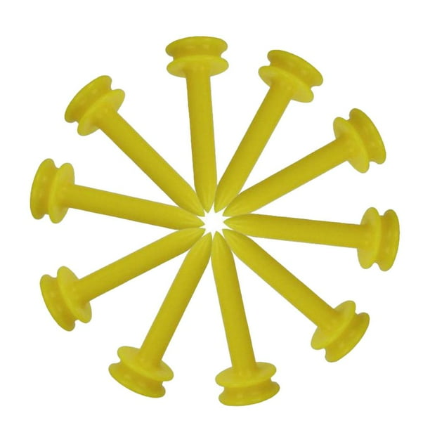 10pcs Durable golf professional tees Plastic Golf Castle Tee para Golf Club Golfista Amarillo