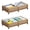 Brwon, variant on Bamboo Under Bed Storage Containers- Underbed Organizer with Wheels with Dust Bag,Sturdy Wood Rolling Under the Bed Shoe Storage Organizer Drawers