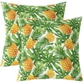 thumbnail image 3 of Cartoon Pineapple Pillow Covers for Home Sofa Bed Couch Fruit Style Throw Pillow Covers for KidsYellow Pineapple Green Leaf Cushion Covers Fresh Pineapple Pillowcases, 18X18 Inches Set of 4, 3 of 6