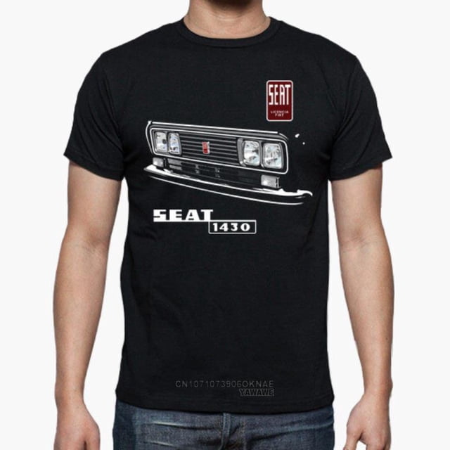 Camiseta vintage de coche SEAT 1430 de España, regalo de cumpleaños para mi novio, camiseta de manga corta con cuello redondo, ropa informal para hombre.
