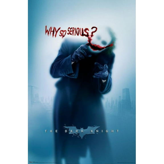 DC Comics The Dark Knight - The Joker - Why So Serious Wall Poster, 22.375" x 34"