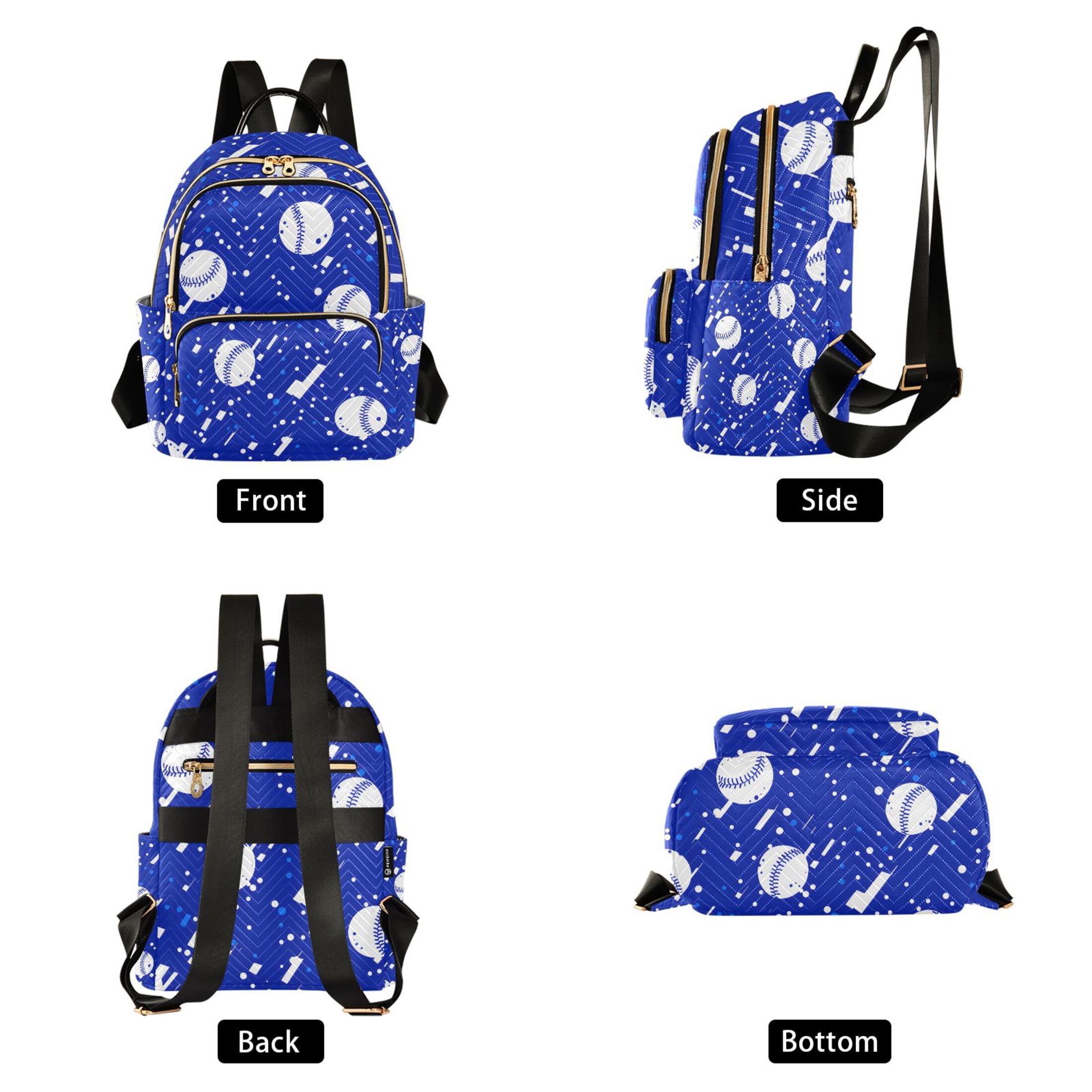 ALAZA Baseball Art Pattern Womens Travel Laptop Backpack Large Daypack Ladies Shoulder Bags S