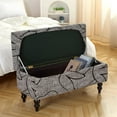 thumbnail image 3 of Ottoman Cover Rectangle, Stretch Velvet Storage Ottoman Cover Ottoman Covers Slipcover Rectangle-Removable Storage Bench Cover Folding Ottoman Covers with Elastic Bands Ties,Print C,Medium, 3 of 11