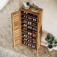 thumbnail image 3 of Tribesigns Armoire à Chaussures de 78,8 Pouces de Haut avec Portes à Persiennes, Armoire de Rangement Verticale Réglable à 9 Niveaux pour 27 Paires, Brun Rustique, 3 of 5