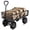 Black Body + Gray Wheels + Black Rain Cloth, variant on Accreate Utility Steel Garden Cart Trolley, 3 in 1 Gardeners Wagon with Removable Sides to Convert Into Flatbed, 200kg Heavy Duty Trailer Cart with 2in1 Handle & 25cm Pneumatic Tires for Farm Yard