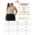 thumbnail image 6 of DARING DIVA Women's Plus Size Tweed Halter Neck Single Breasted Vest 4X White, 6 of 6