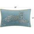 thumbnail image 3 of JWH Foil Printed Leopard Throw Pillow Covers in Blue Cotton Velvet 12x20inch for Room Bedding Couch Decor, 3 of 10